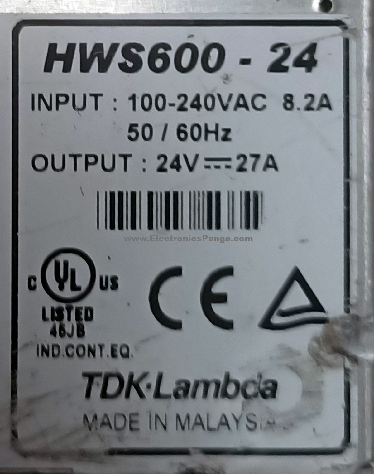 TDK LAMBDA HWS600-24 24V 27A AC TO DC Single Output Switching Power Supply P425 - Image 2