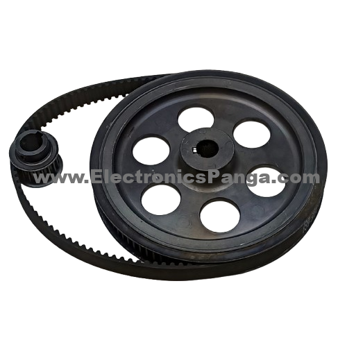 Timing Pulley Set With Belt 5:1 Ratio 5mm Pitch, Pulley 18Teeth Bore 14mm, Wheel 90Teeth Bore 14mm TP17