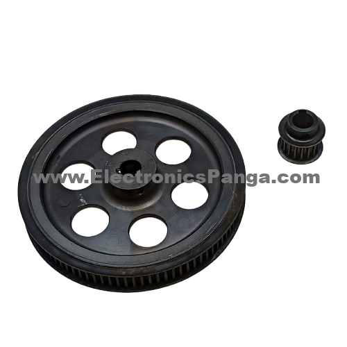 Timing Pulley Set With Belt 5:1 Ratio 5mm Pitch, Pulley 18Teeth Bore 14mm, Wheel 90Teeth Bore 14mm TP17 - Image 2