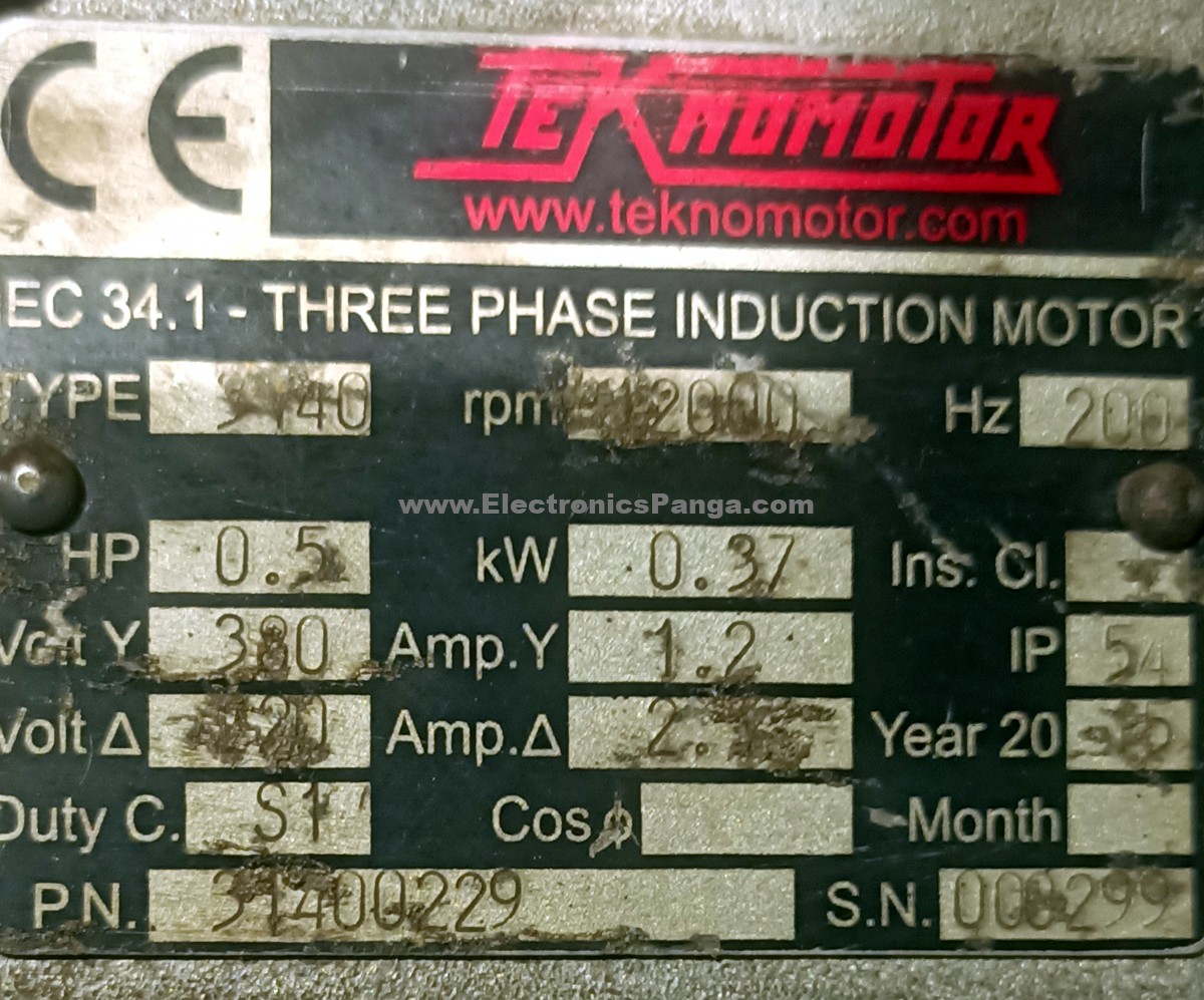 TEKNOMOTOR 3140 0.37Kw 220-380V 1.2A/2.4A 12000rpm ER11 Air Cool Spindle Motor SR48 - Image 2