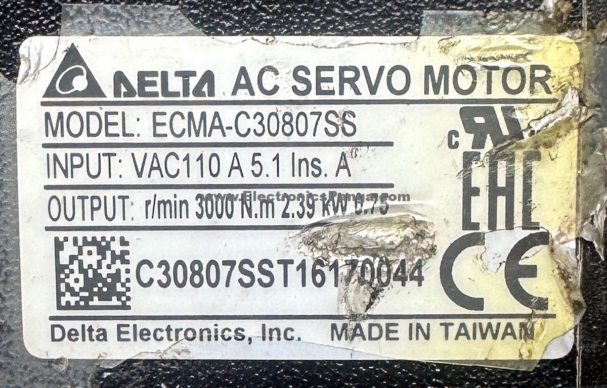 DELTA 0.75Kw (750W) ECMA-C30807SS AC Servo Motor SM1380 - Image 2