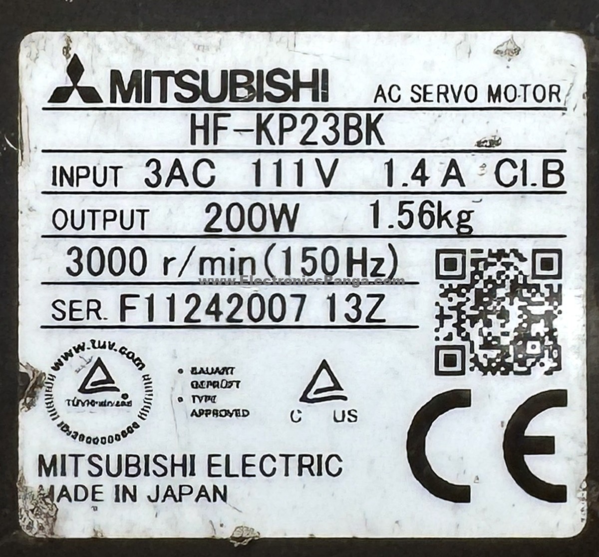 MITSUBISHI 200W (0.2Kw) HF-KP23BK AC Servo Motor SM1377 - Image 2