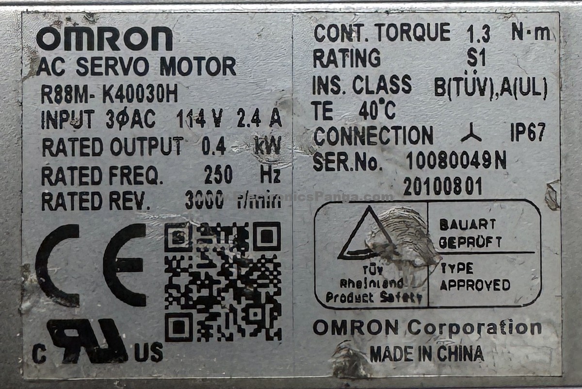 OMRON 400W (0.4Kw) R88M-K40030H AC Servo Motor SM1374 - Image 2