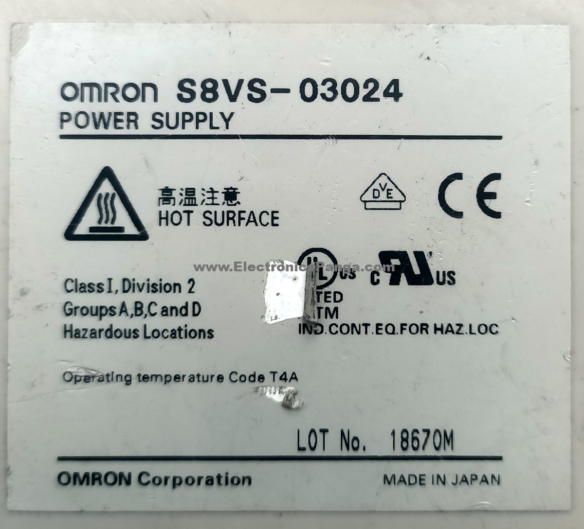 OMRON S8VS-03024 24V/DC 1.3A AC To DC Single Output Switching Power Supply P432 - Image 3