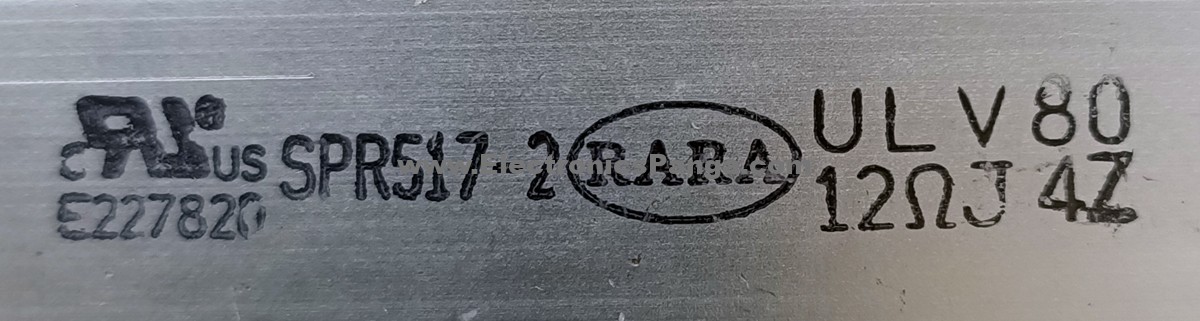 RARA UL V80 Series SPR517-2 12Ω Resistance AS699 - Image 2