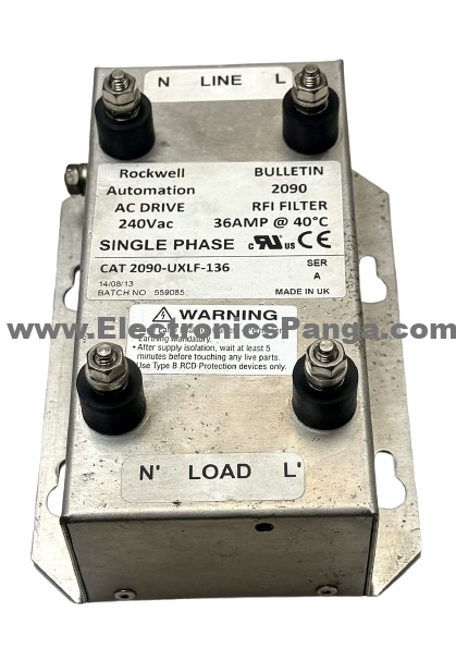 ROCKWELL AUTOMATION 2090-UXLF-136 240V/AC 36A AC Drive RFI Filter F120 - Image 3