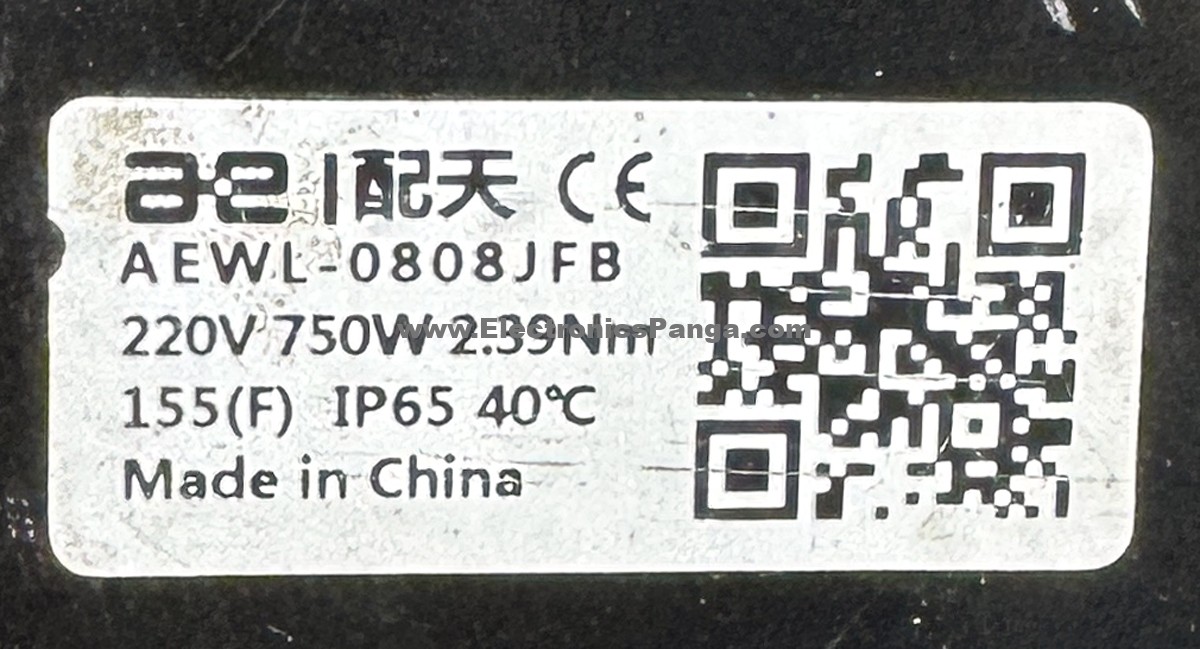 A&E 0.75Kw (750W) AEWL-0808JFB AC Servo Motor SM1392 - Image 2