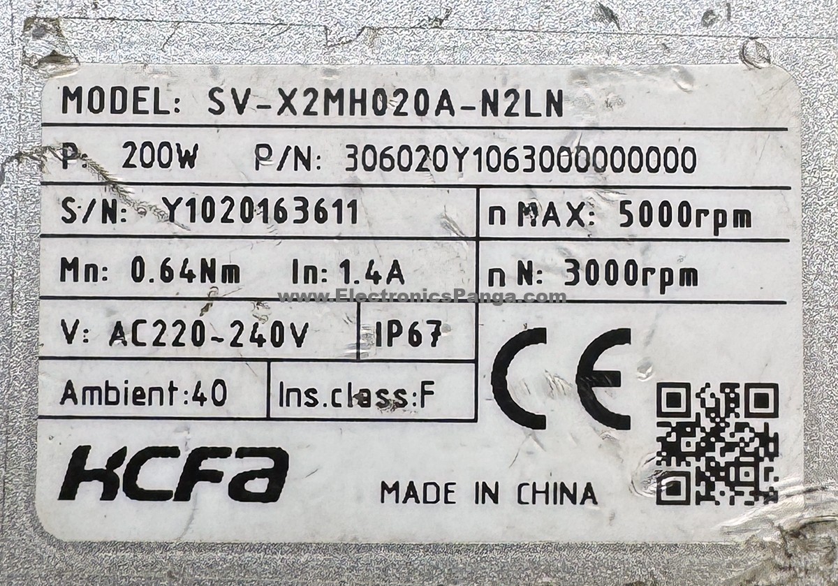 HCFA 200W (0.2Kw) SV-X2MH020A-N2LN AC Servo Motor SM1396 - Image 2