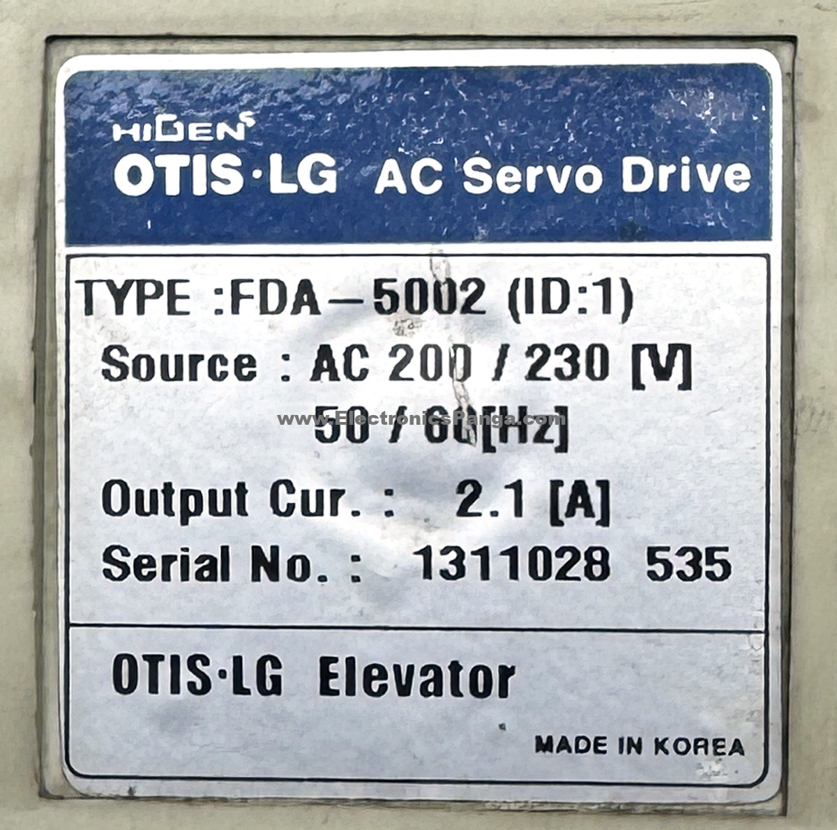 HIGEN OTIS LG 200W (0.2Kw) FDA-5002(ID:1) AC Servo Driver SD1562 - Image 4