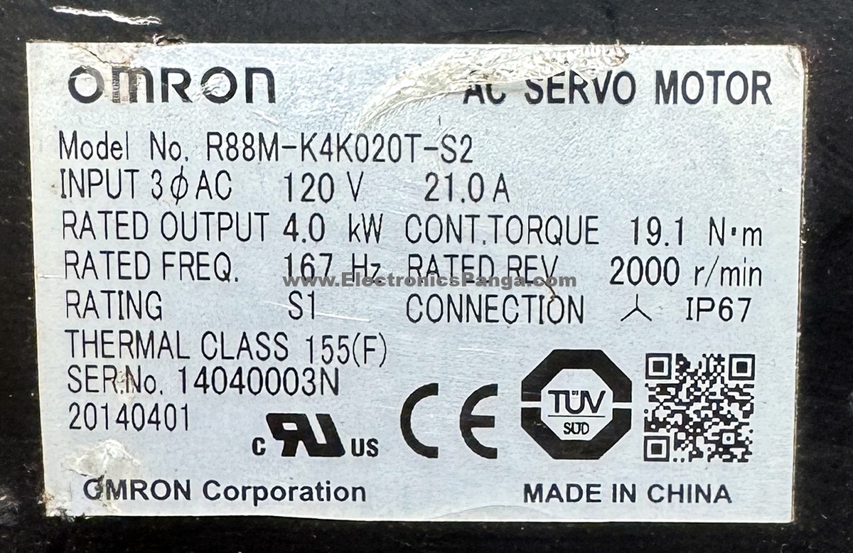 OMRON 4Kw (4000W) R88M-K4K020T-S2 AC Servo Motor SM1386 - Image 2