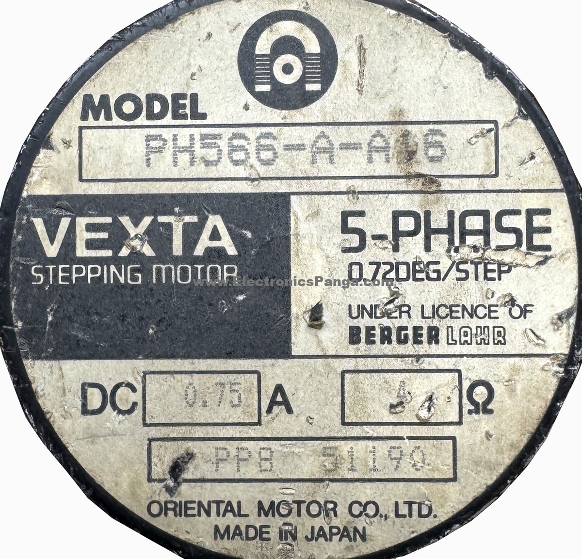 ORIENTAL MOTOR Vexta PH566-A-A16 5-Phase 0.75A 0.72°/step Stepping Motor STM370 - Image 2