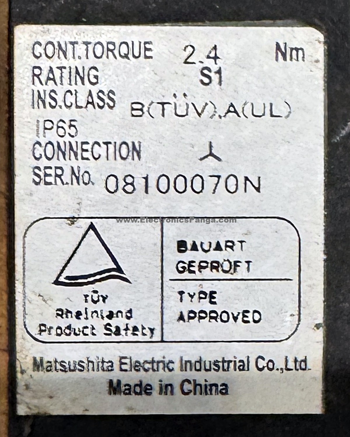 PANASONIC 0.75Kw (750W) MSMD082P1U AC Servo Motor SM1400 - Image 3