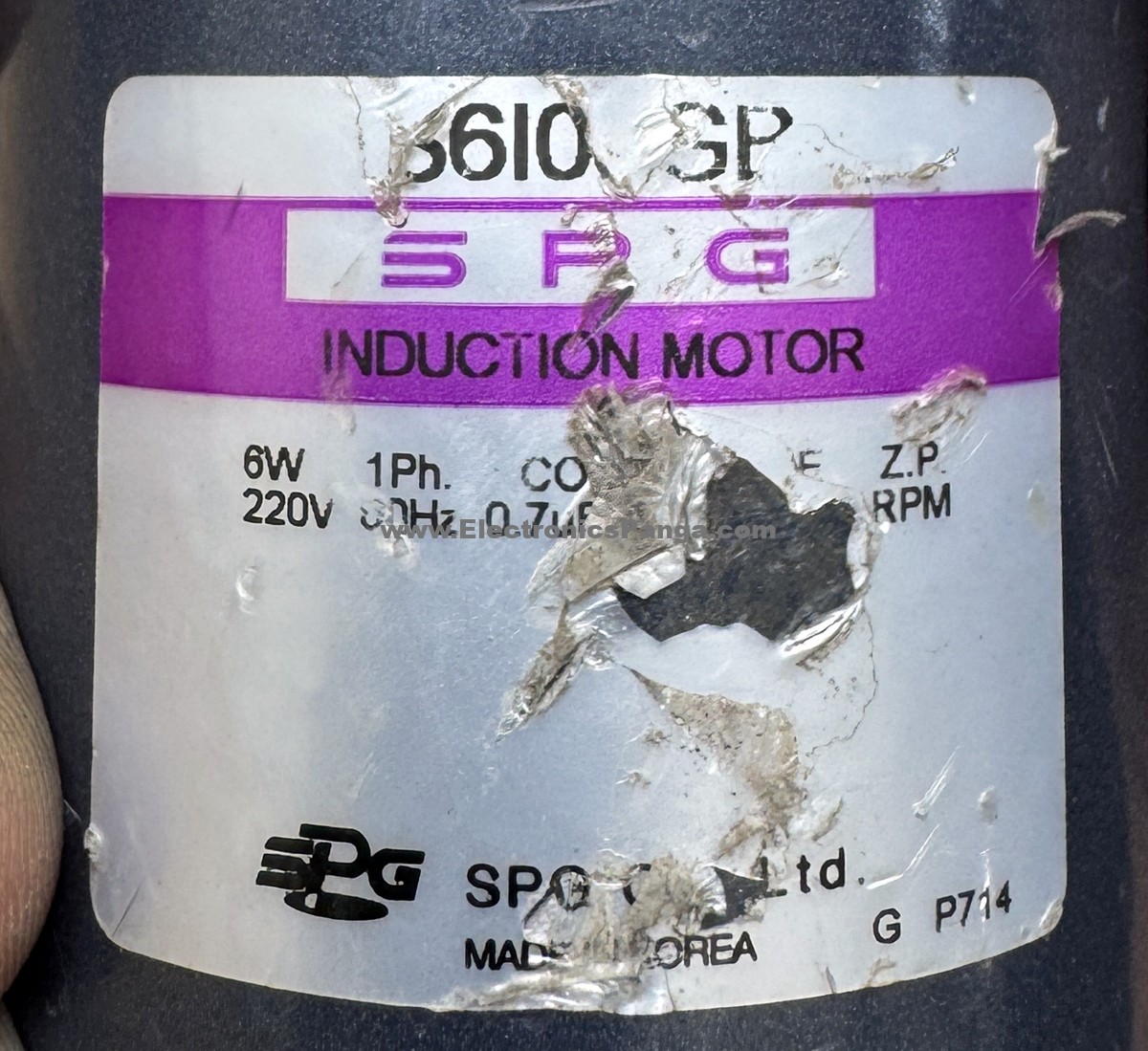 SPG S6I06GB S6DA30B 6W 220V 1550Rpm Speed Control Motor DM196 - Image 2