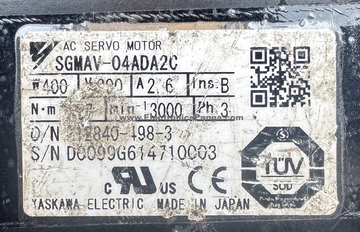 YASKAWA 400W (0.4Kw) SGMAV-04ADA2C AC Servo Motor SM1415 - Image 2