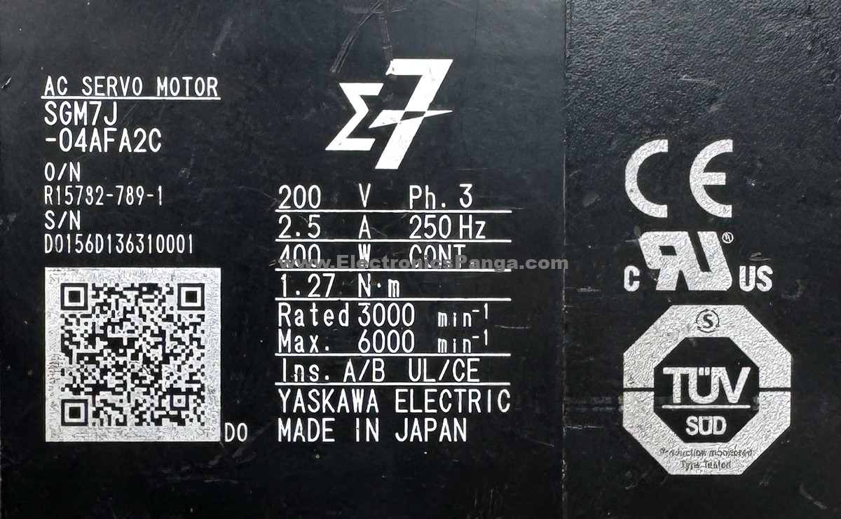YASKAWA Sigma-7 400W (0.4Kw) SGM7J-04AFA2C AC Servo Motor SM1426 - Image 2