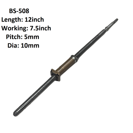 10X5 CNC Lead Screw With Nut 5mm Pitch 7.5Inch Working and 12inch Length BS-508