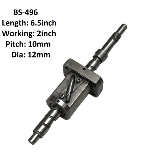 12X10 CNC Ball Screw With Nut 10mm Pitch 2inch Working And 6.5inch Length BS-496