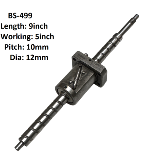 12X10 CNC Ball Screw With Nut 10mm Pitch 5inch Working And 9inch Length BS-499