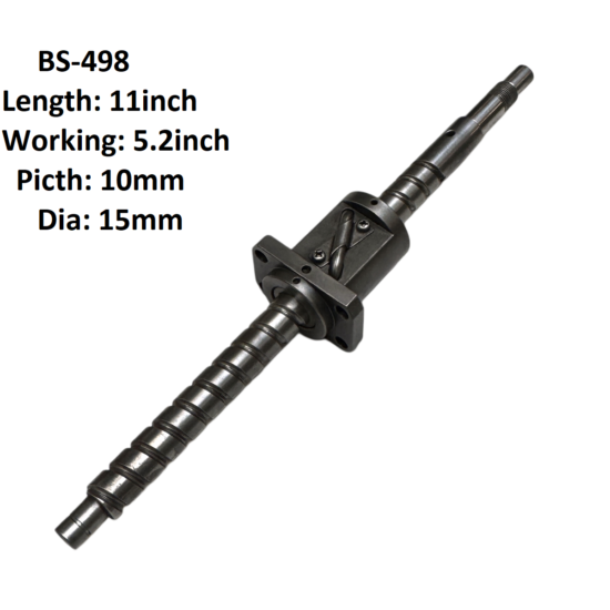 15X10 CNC Ball Screw With Nut 10mm Pitch 5.2inch Working And 11inch Length BS-498