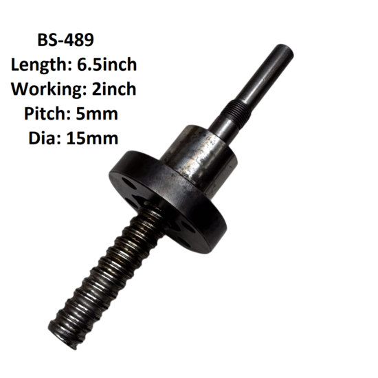 15X5 CNC Ball Screw With Nut 5mm Pitch 2inch Working And 6.5inch Length BS-489