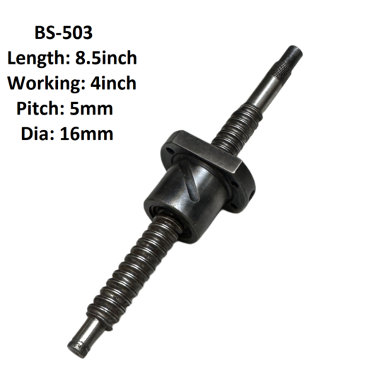 16X5 CNC Ball Screw With Nut 5mm inch 4inch Working And 8.5inch Length BS-503