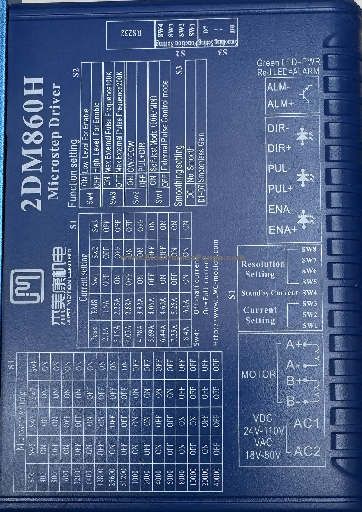 JMC 2DM860H 8.4A 2-Phase Microstep Driver STD355 - Image 4