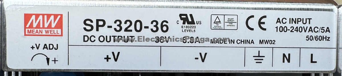 MEAN WELL SP-320-36 36V 8.8A AC To DC Single Output Switching Power Supply P440 - Image 3