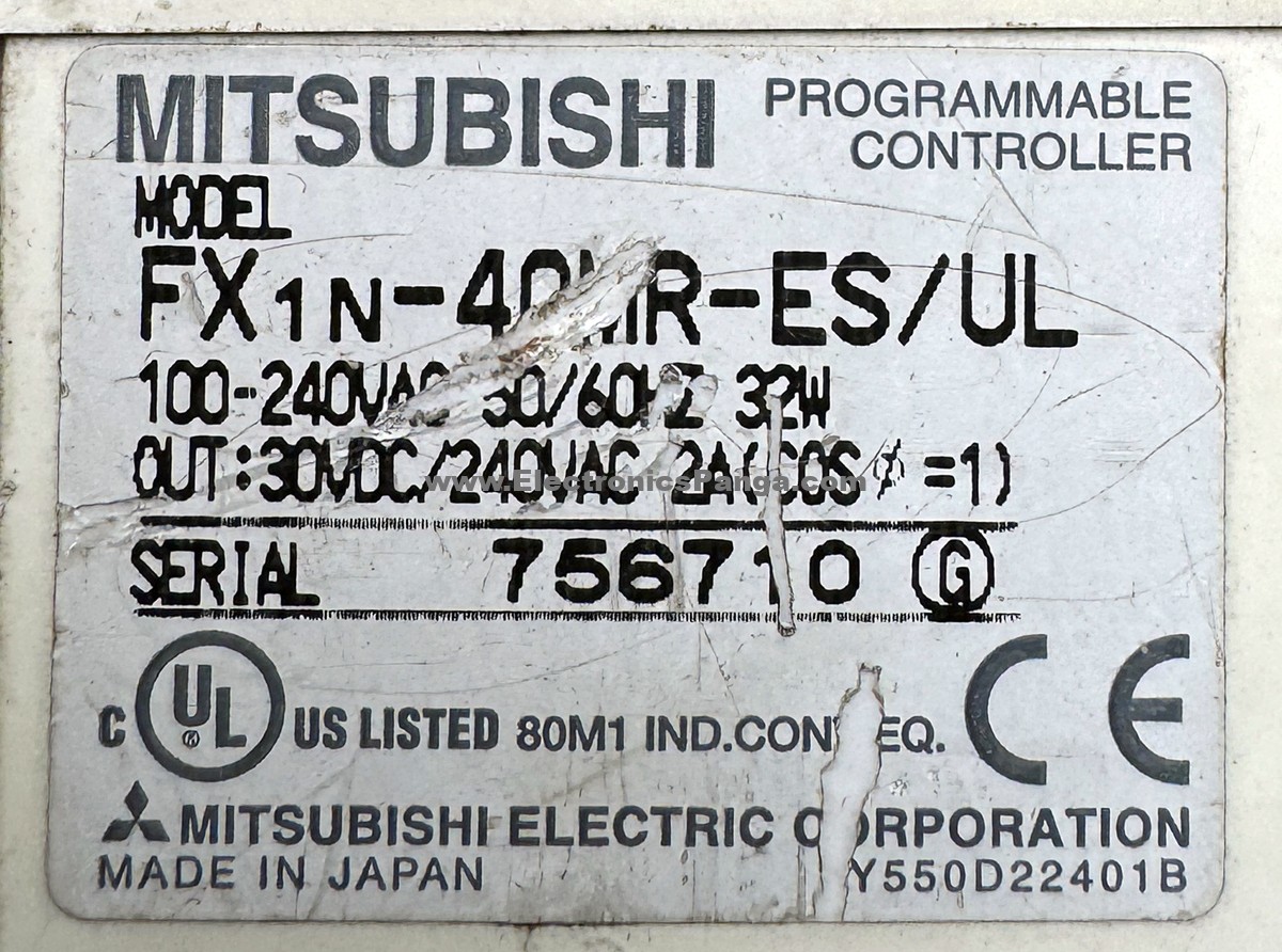 MITSUBISHI FX1N-40MR-ES/UL Programmable Controller (PLC) PL293 - Image 3