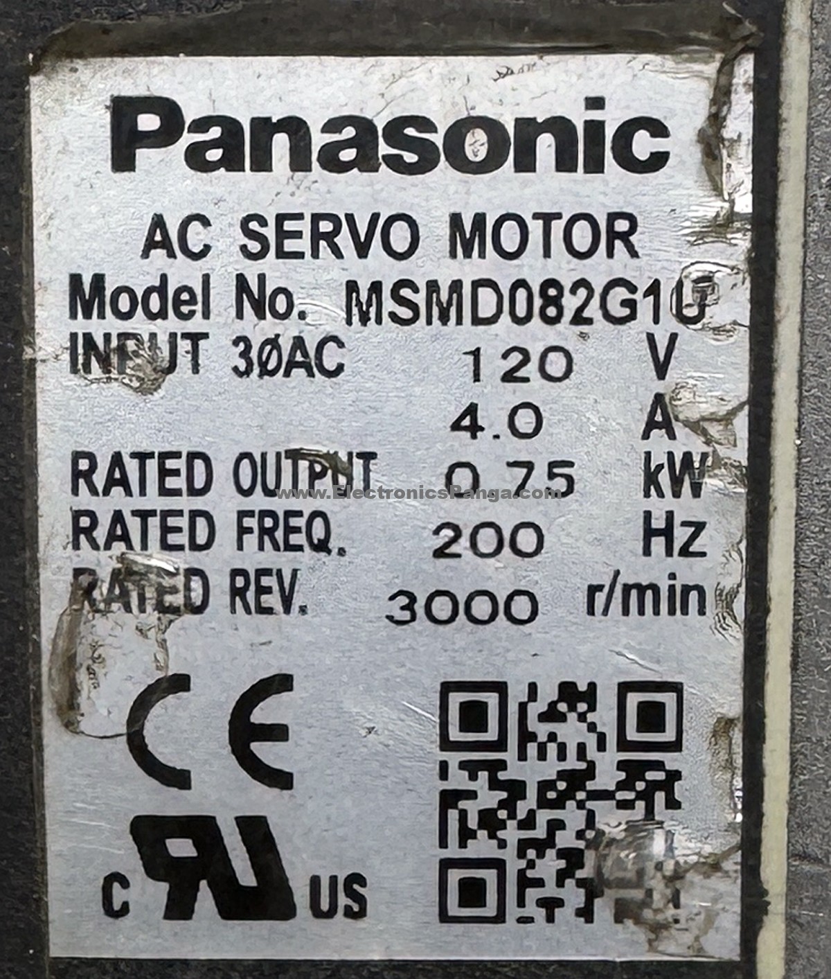 PANASONIC 0.75Kw (750W) MSMD082G1U AC Servo Motor SM1438 - Image 2
