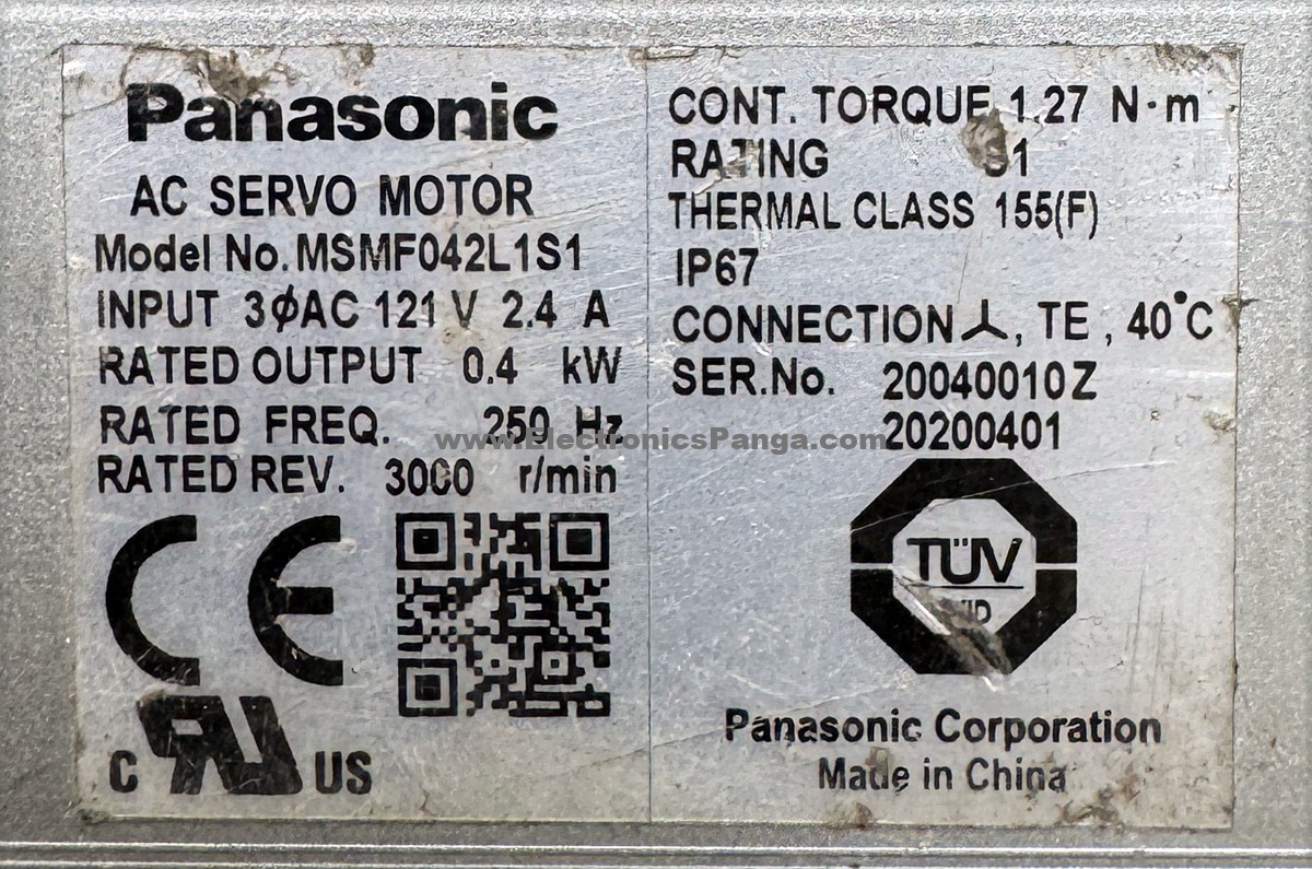 PANASONIC A6 0.4Kw (400W) MSMF042L1S1 AC Servo Motor SM1439 - Image 2