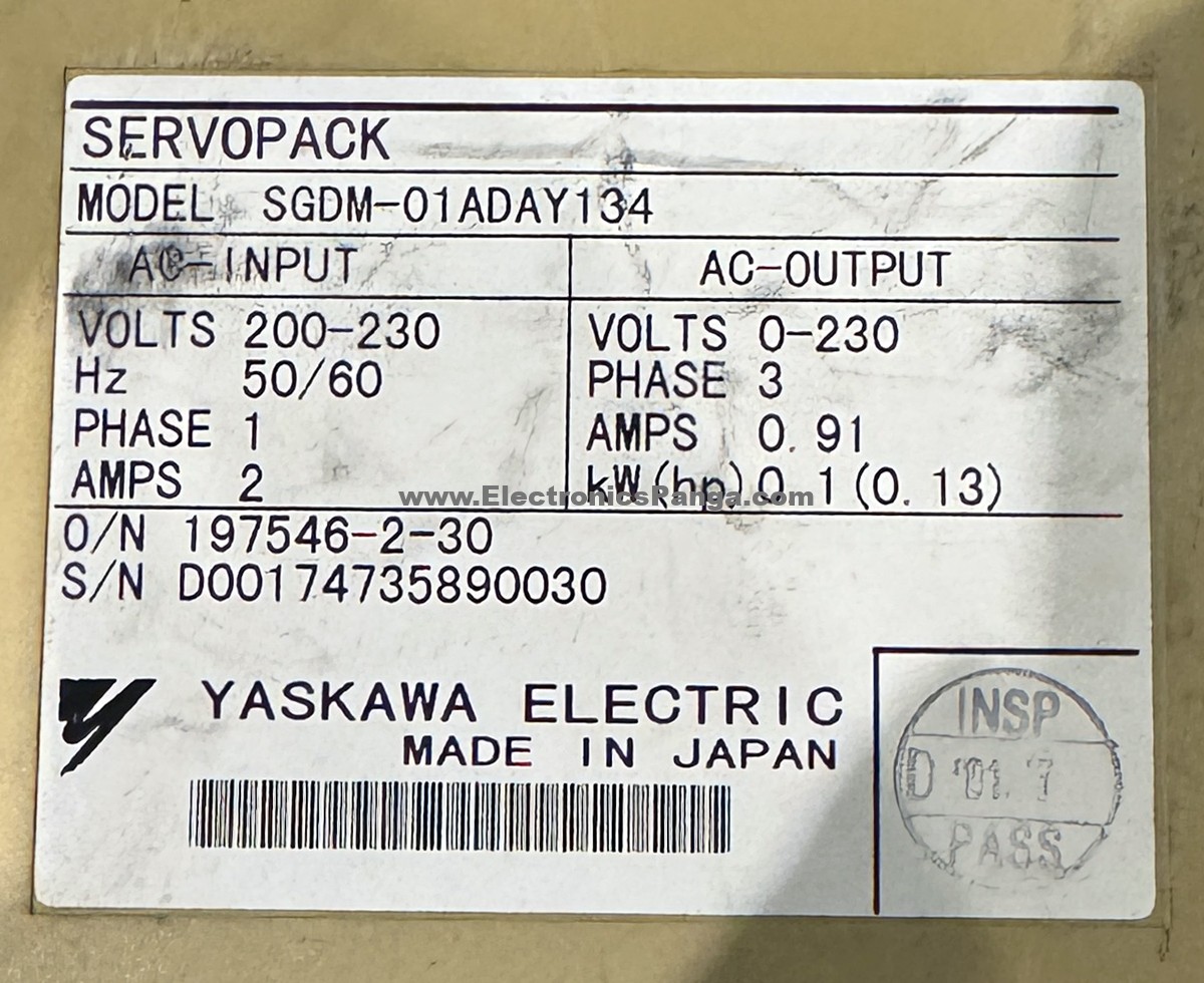 YASKAWA 0.1Kw (100W) SGDM-01ADAY134 AC Servo Driver SD1588 - Image 4