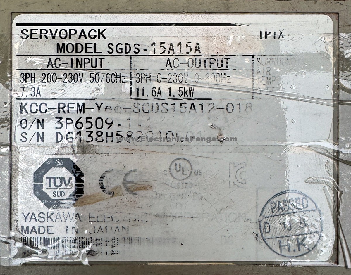 YASKAWA 1.5Kw (1500W) SGDS-15A15A AC Servo Driver SD1582 - Image 3