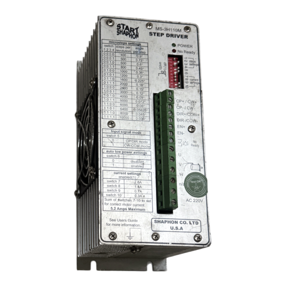 START SHAPHON MS-3H110M 3-Phase 220V 5.2A Stepper Driver STD363
