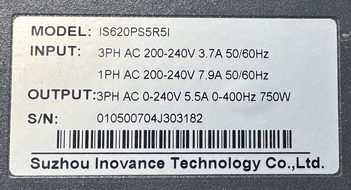 SUZHOU INOVANCE 750W (0.75Kw) IS620PS5R5I AC Servo Driver SD1636 - Image 5