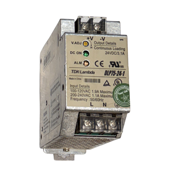 TDK-LAMBDA DLP75-24-1 24V 3.1A AC To DC Single Output Switching Power Supply P445