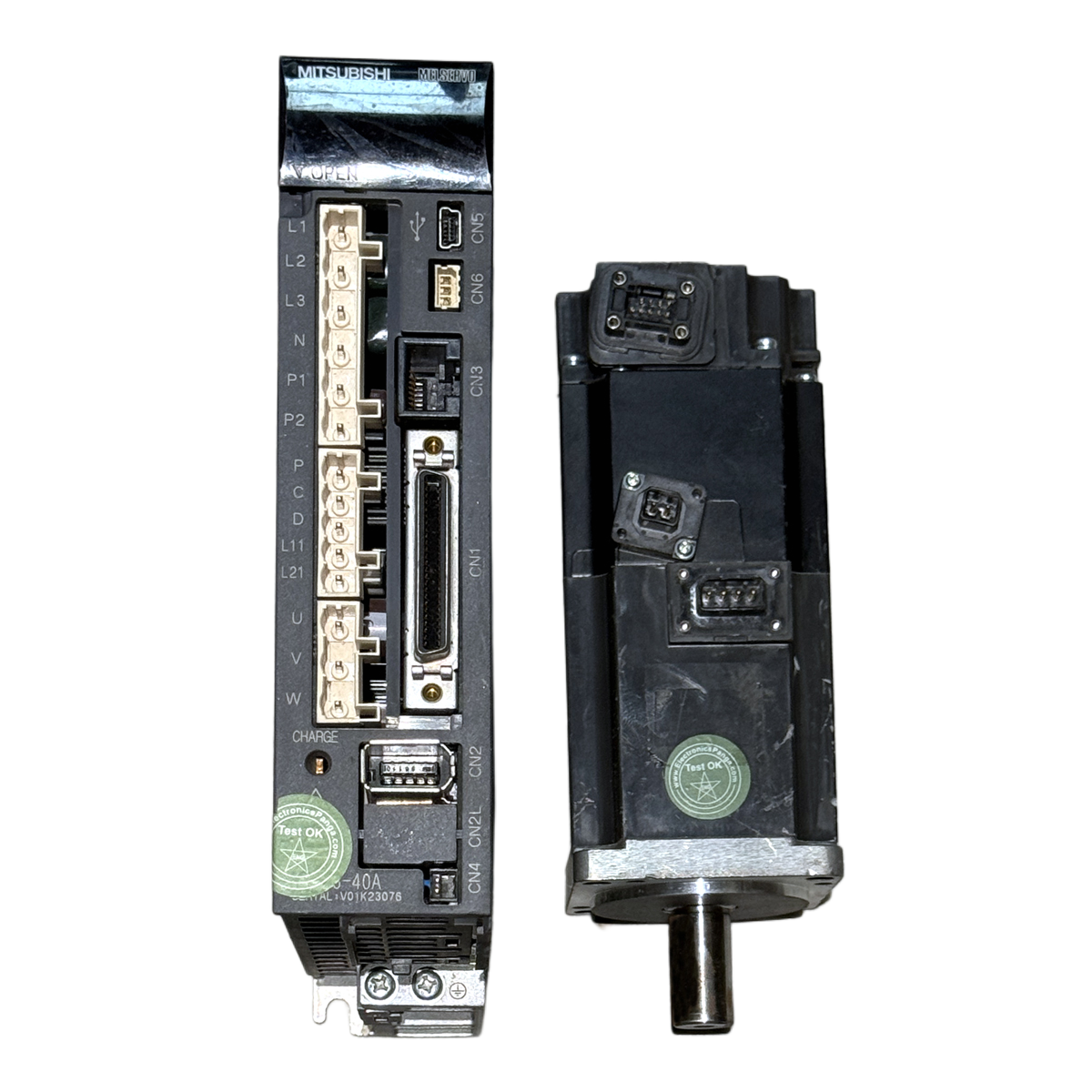 MITSUBISHI 400W (0.4Kw) HF-KP43B AC Servo Motor + MR-J3-40A Driver MD384