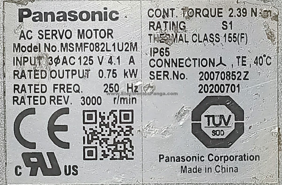 PANASONIC A6 0.75Kw (750W) MSMF082L1U2M AC Servo Motor + MCDLN35SE Driver MD390 - Image 3