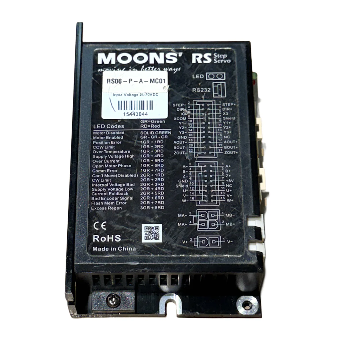 MOONS RS06-P-A-MC01 24-70V/DC Closed Loop Stepper Driver STD379