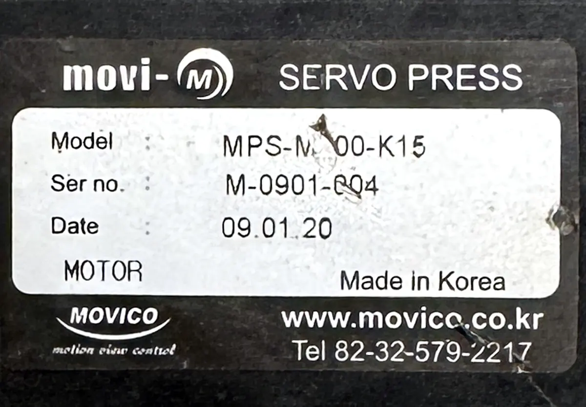 MOVICO M Series MPS-M00-K15 AC Servo Motor SM1544 - Image 2