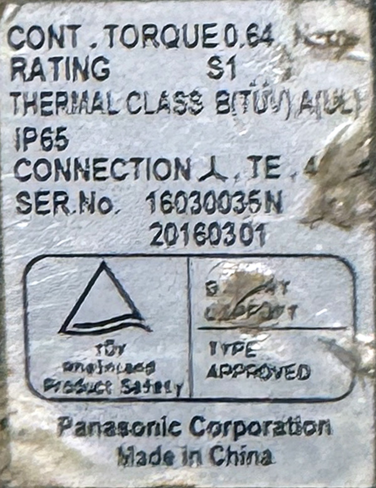 PANASONIC 0.2kw (200w) MSMR022S1T AC Servo Motor SM1539 - Image 3