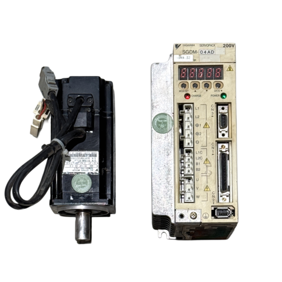 YASKAWA 400W (0.4Kw) SGMAH-04A1A61 AC Servo Motor + SGDM-04ADY32 Driver MD427