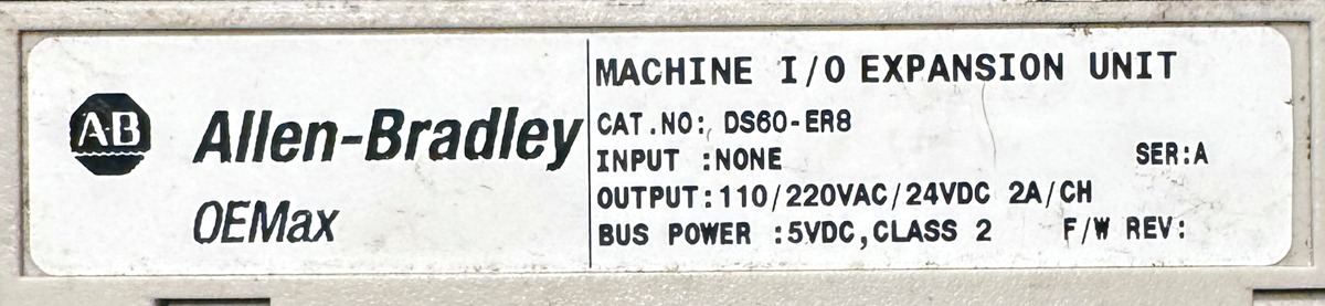 ALLEN-BRADLEY OEMax DS60-ER18 Machine I/O Basic Unit (PLC) PL348 - Image 3