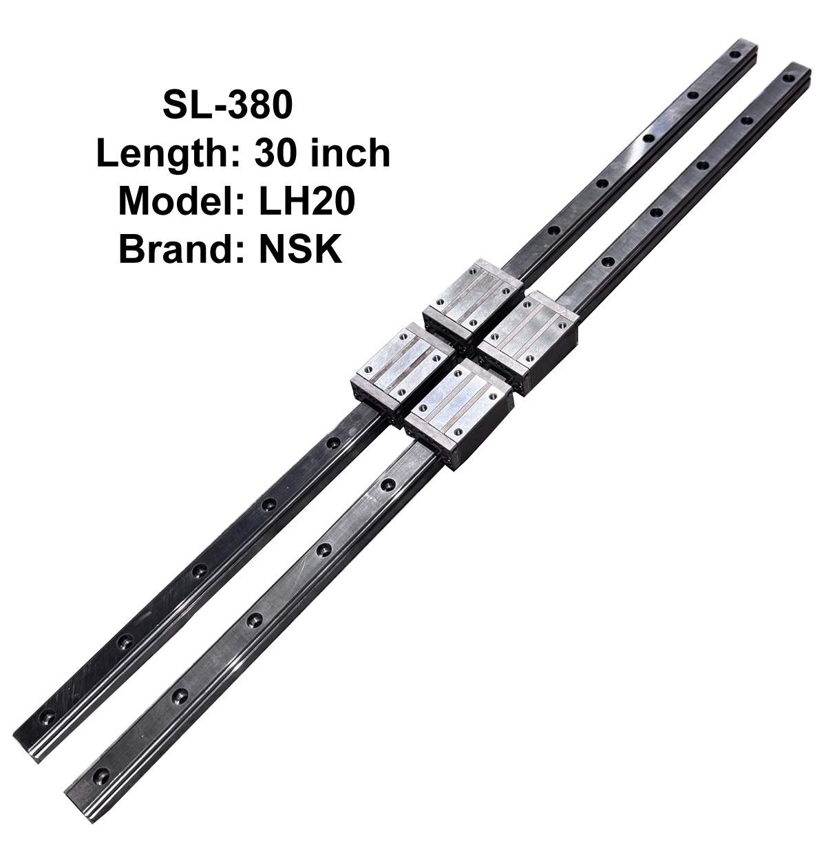 CNC NSK LH20 Double Linear Slides with Four Bearings 30inch Length SL-380