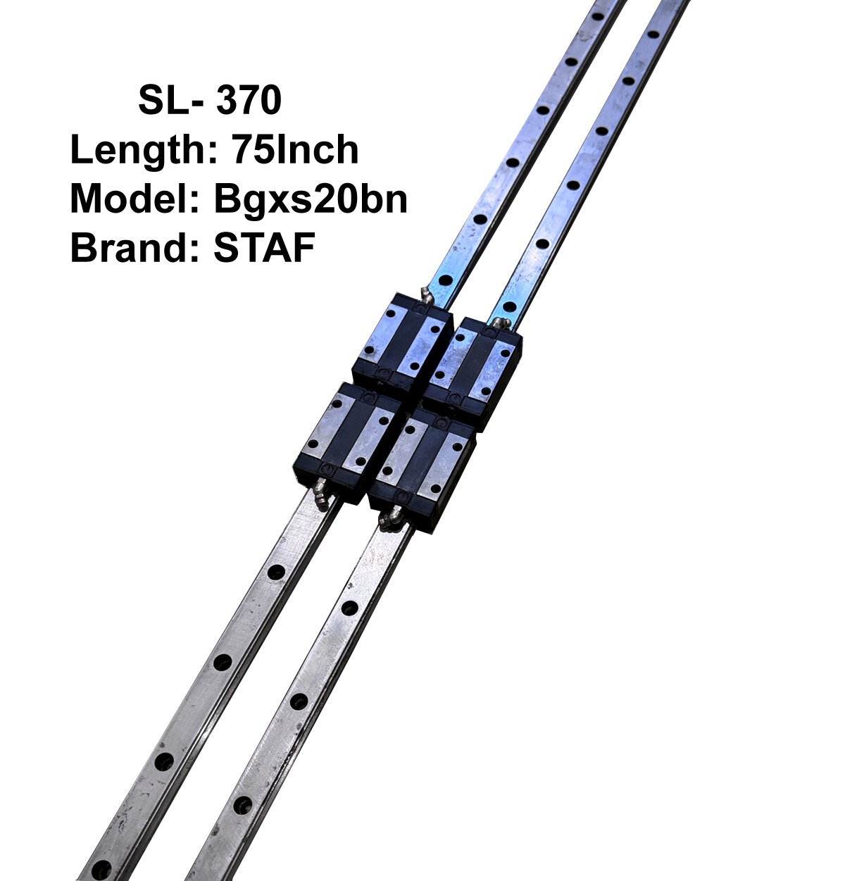 CNC STFA BGXS20BN Double Linear Slides with Four Bearings 75inch Length SL-370
