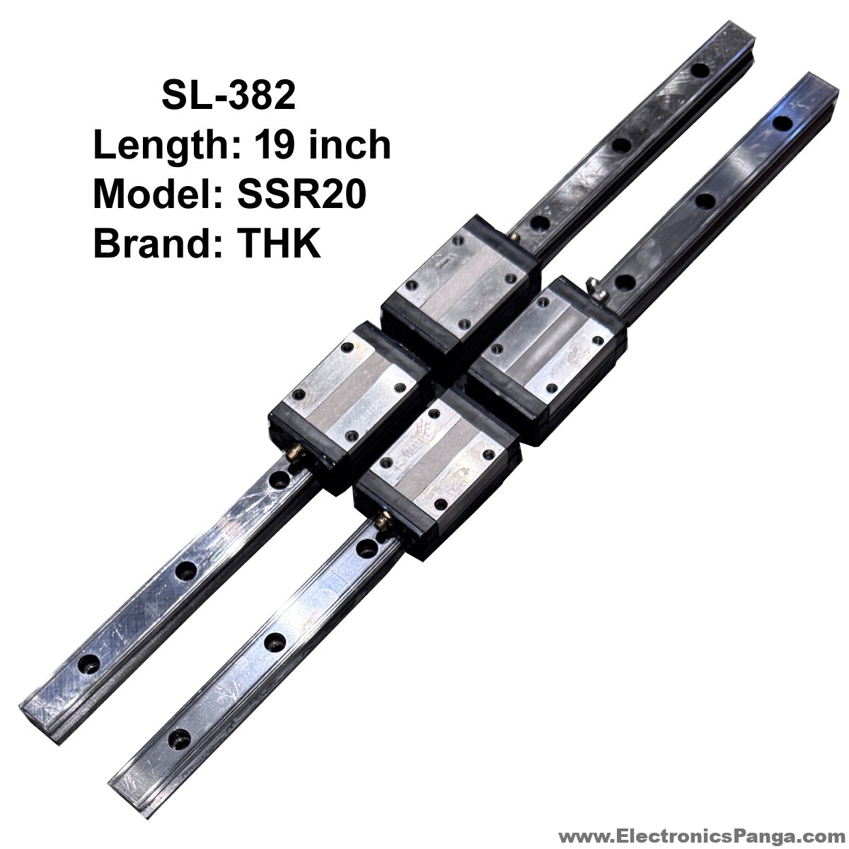 CNC THK SSR20 Double Linear Slides with Four Bearings 19inch Length SL-382