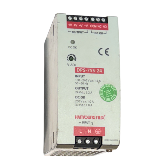 HANYOUNG NUX DPS-75S-24 24V 3.2A AC To DC Single Out Switching Power Supply P457