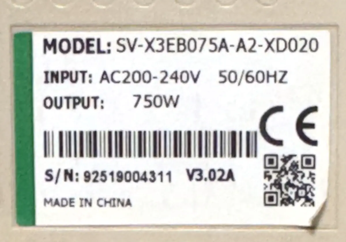 HCFA 750W (0.75Kw) SV-X3EB075A-A2-XD020 AC Servo Driver SD1754 - Image 3