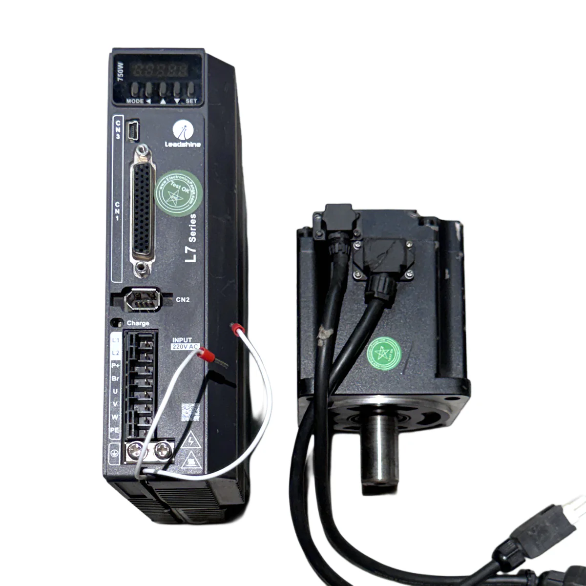 LEADSHINE 0.75Kw (750W) ACM1-08008H2-F1-M17S AC Servo Motor + L7-750 Driver MD445