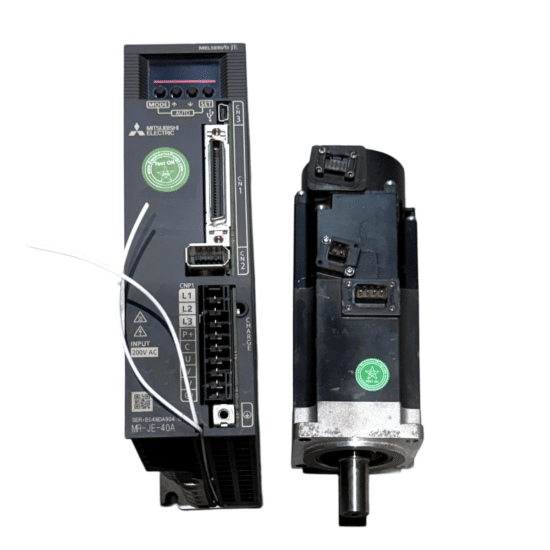 MITSUBISHI 0.4Kw (400W) HG-KR43BJ AC Servo Motor + MR-JE-40A Driver MD450