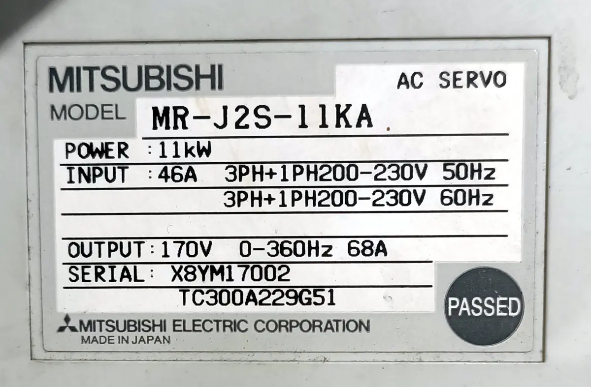 MITSUBISHI 11kw (11000w) HA-LFS11K2 AC Servo Motor + MR-J2S-11KA Driver MD448 - Image 11